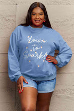 Load image into Gallery viewer, Simply Love Full Size DOWN TO SPARKLE Graphic Long Sleeve Sweatshirt Ti Amo I love you
