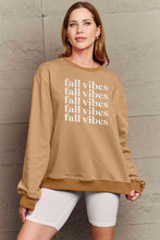 Load image into Gallery viewer, Simply Love Full Size FALL VIBES Graphic Sweatshirt Ti Amo I love you
