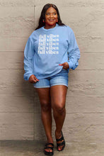 Load image into Gallery viewer, Simply Love Full Size FALL VIBES Graphic Sweatshirt Ti Amo I love you
