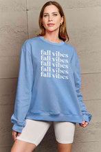 Load image into Gallery viewer, Simply Love Full Size FALL VIBES Graphic Sweatshirt Ti Amo I love you
