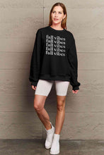 Load image into Gallery viewer, Simply Love Full Size FALL VIBES Graphic Sweatshirt Ti Amo I love you
