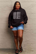 Load image into Gallery viewer, Simply Love Full Size FALL VIBES Graphic Sweatshirt Ti Amo I love you
