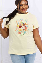 Load image into Gallery viewer, Simply Love Full Size Floral Graphic Cotton Tee Ti Amo I love you
