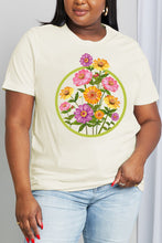 Load image into Gallery viewer, Simply Love Full Size Flower Graphic Cotton Tee Ti Amo I love you
