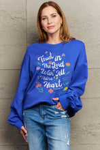 Load image into Gallery viewer, Simply Love Full Size Flower Slogan Graphic Sweatshirt Ti Amo I love you
