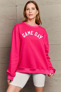 Simply Love Full Size GAME DAY Graphic Sweatshirt Ti Amo I love you