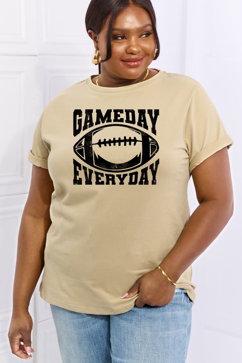 Simply Love Full Size GAMEDAY EVERYDAY Graphic Cotton Tee Ti Amo I love you