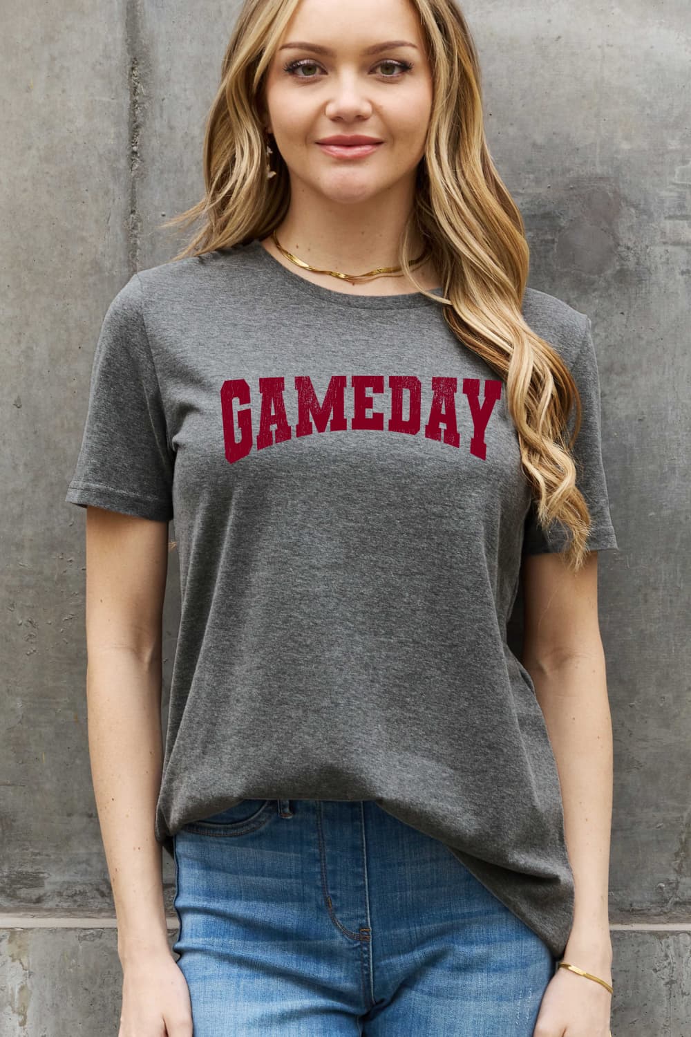 Simply Love Full Size GAMEDAY Graphic Cotton Tee Ti Amo I love you