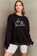 Load image into Gallery viewer, Simply Love Full Size HEY SANTA Graphic Sweatshirt Ti Amo I love you
