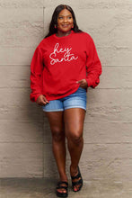 Load image into Gallery viewer, Simply Love Full Size HEY SANTA Graphic Sweatshirt Ti Amo I love you
