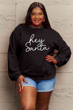 Load image into Gallery viewer, Simply Love Full Size HEY SANTA Graphic Sweatshirt Ti Amo I love you
