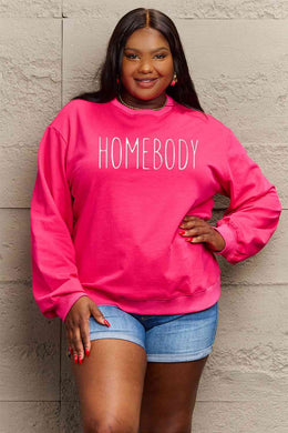 Simply Love Full Size HOMEBODY Graphic Sweatshirt Ti Amo I love you