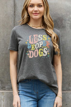 Load image into Gallery viewer, Simply Love Full Size LESS PEOPLE MORE DOGS Graphic Cotton T-Shirt Ti Amo I love you
