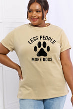 Load image into Gallery viewer, Simply Love Full Size LESS PEOPLE MORE DOGS Graphic Cotton Tee Ti Amo I love you
