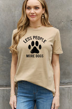 Load image into Gallery viewer, Simply Love Full Size LESS PEOPLE MORE DOGS Graphic Cotton Tee Ti Amo I love you
