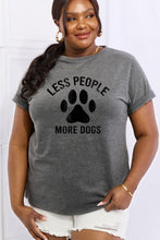 Load image into Gallery viewer, Simply Love Full Size LESS PEOPLE MORE DOGS Graphic Cotton Tee Ti Amo I love you
