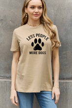 Load image into Gallery viewer, Simply Love Full Size LESS PEOPLE MORE DOGS Graphic Cotton Tee Ti Amo I love you
