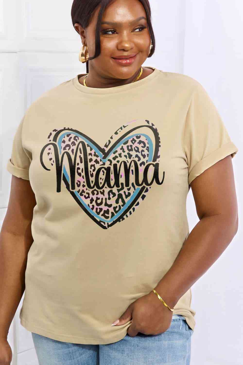 Simply Love Full Size MAMA Graphic Cotton Tee Ti Amo I love you