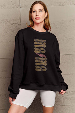 Simply Love Full Size MAMA Round Neck Sweatshirt Ti Amo I love you