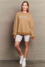 Load image into Gallery viewer, Simply Love Full Size MERRY Graphic Sweatshirt Ti Amo I love you
