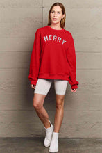 Load image into Gallery viewer, Simply Love Full Size MERRY Graphic Sweatshirt Ti Amo I love you
