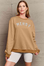 Load image into Gallery viewer, Simply Love Full Size MERRY Graphic Sweatshirt Ti Amo I love you
