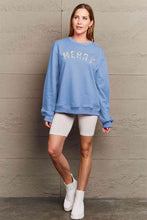 Load image into Gallery viewer, Simply Love Full Size MERRY Graphic Sweatshirt Ti Amo I love you
