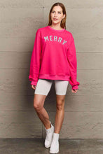 Load image into Gallery viewer, Simply Love Full Size MERRY Graphic Sweatshirt Ti Amo I love you
