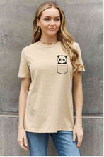 Load image into Gallery viewer, Simply Love Full Size Panda Graphic Cotton Tee Ti Amo I love you
