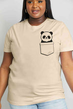 Load image into Gallery viewer, Simply Love Full Size Panda Graphic Cotton Tee Ti Amo I love you
