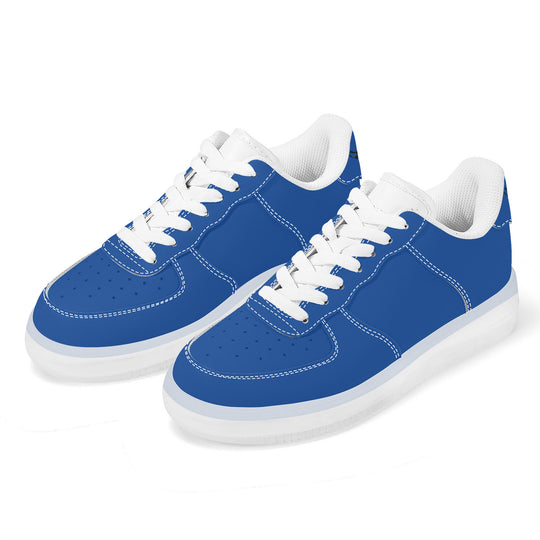 Ti Amo I love you - Exclusive Brand - Yale Blue - Skelton Hands with Heart - Transparent Low Top Air Force Leather Shoes