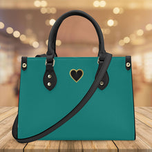 Load image into Gallery viewer, Ti Amo I love you - Exclusive Brand - Elf Green - Luxury Womens PU Tote Bag - Black Straps
