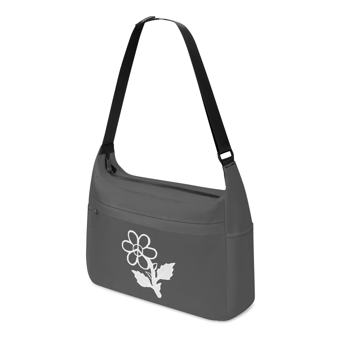 Ti Amo I love you - Exclusive Brand  - Davy's Grey - White Daisy -  Journey Computer Shoulder Bag