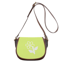 Load image into Gallery viewer, Ti Amo I love you - Exclusive Brand - Mindaro - White Daisy - Saddle Bag
