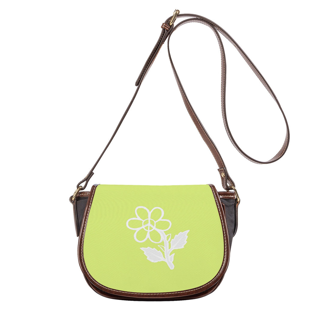 Ti Amo I love you - Exclusive Brand - Mindaro - White Daisy - Saddle Bag