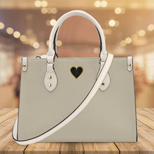 Load image into Gallery viewer, Ti Amo I love you - Exclusive Brand - Vanilla - Luxury Womens PU Tote Bag - Cream Straps
