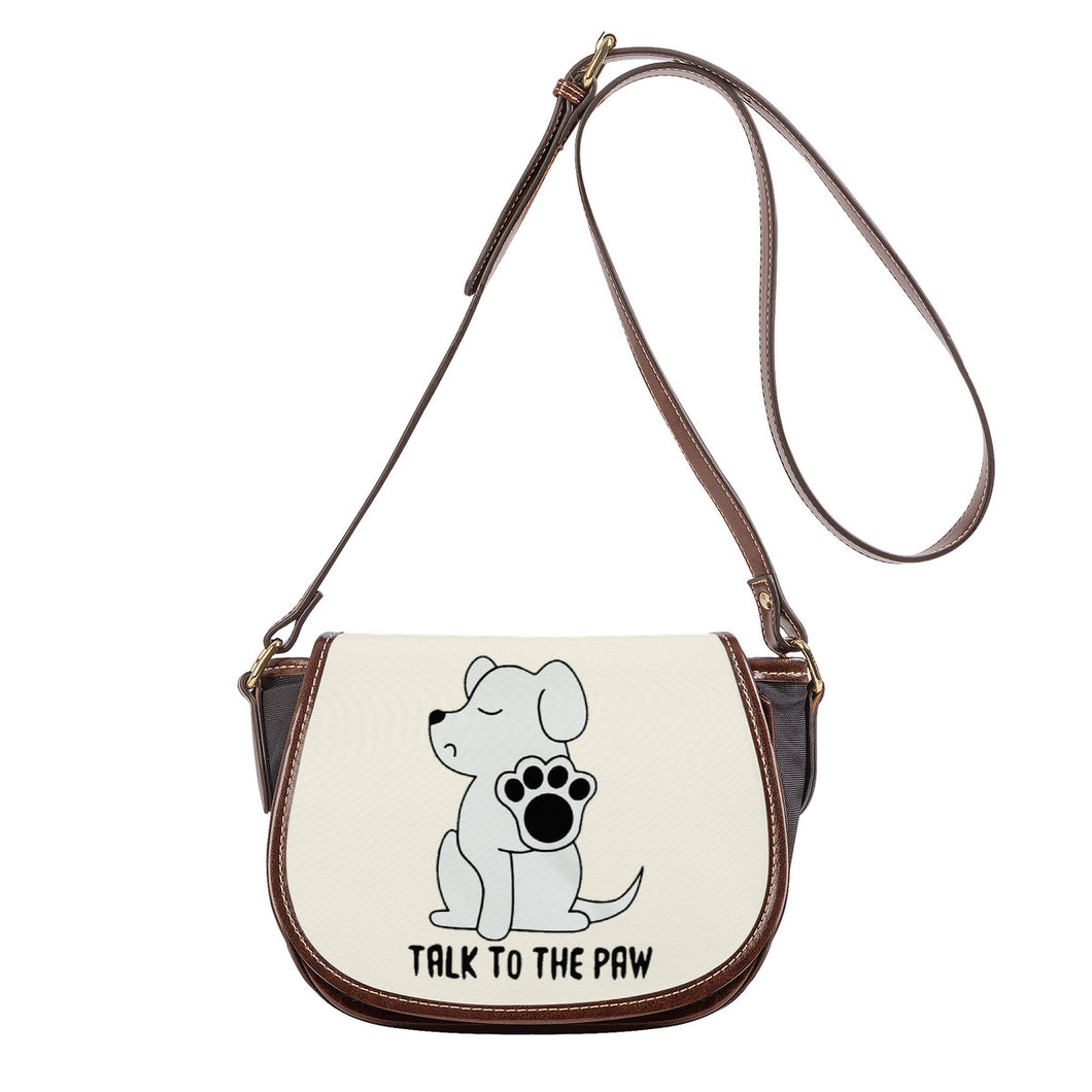 Ti Amo I love you - Exclusive Brand - Buttery White - Talk to the Paw -  Saddle Bag