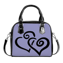 Load image into Gallery viewer, Ti Amo I love you - Exclusive Brand - Blue Bell - Double Black Heart -  Shoulder Handbag
