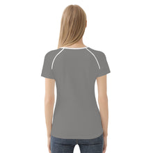 Load image into Gallery viewer, Ti Amo I love you - Exclusive Brand - Natural Gray - Hawaiian Flower - Women&#39;s T shirt - Sizes XS-2XL
