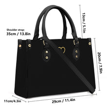 Load image into Gallery viewer, Ti Amo I love you - Exclusive Brand - Onyx - Luxury Womens PU Tote Bag - Black Straps
