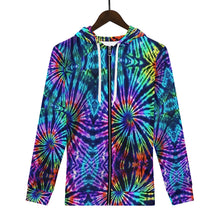 Load image into Gallery viewer, Ti Amo I love you - Exclusive Brand  - Women&#39;s Rainbiw Tie-Dye - Zipper Hoodie
