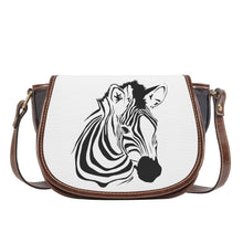 Load image into Gallery viewer, Ti Amo I love you - Exclusive Brand - White - Zebra - Saddle Bag
