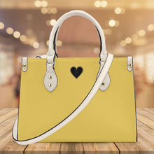 Load image into Gallery viewer, Ti Amo I love you - Exclusive Brand - Naples Yellow - Luxury Womens PU Tote Bag - Cream Straps
