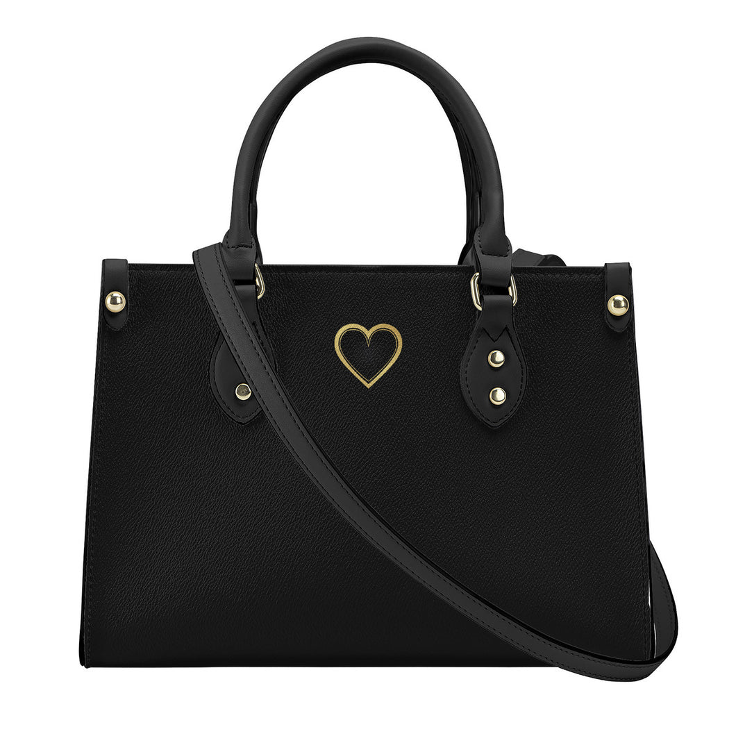 Ti Amo I love you - Exclusive Brand - Onyx - Luxury Womens PU Tote Bag - Black Straps