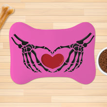 Load image into Gallery viewer, Ti Amo I love you - Exclusive Brand - Hot Pink - Skeleton Hands with Heart  - Big Paws Pet Rug
