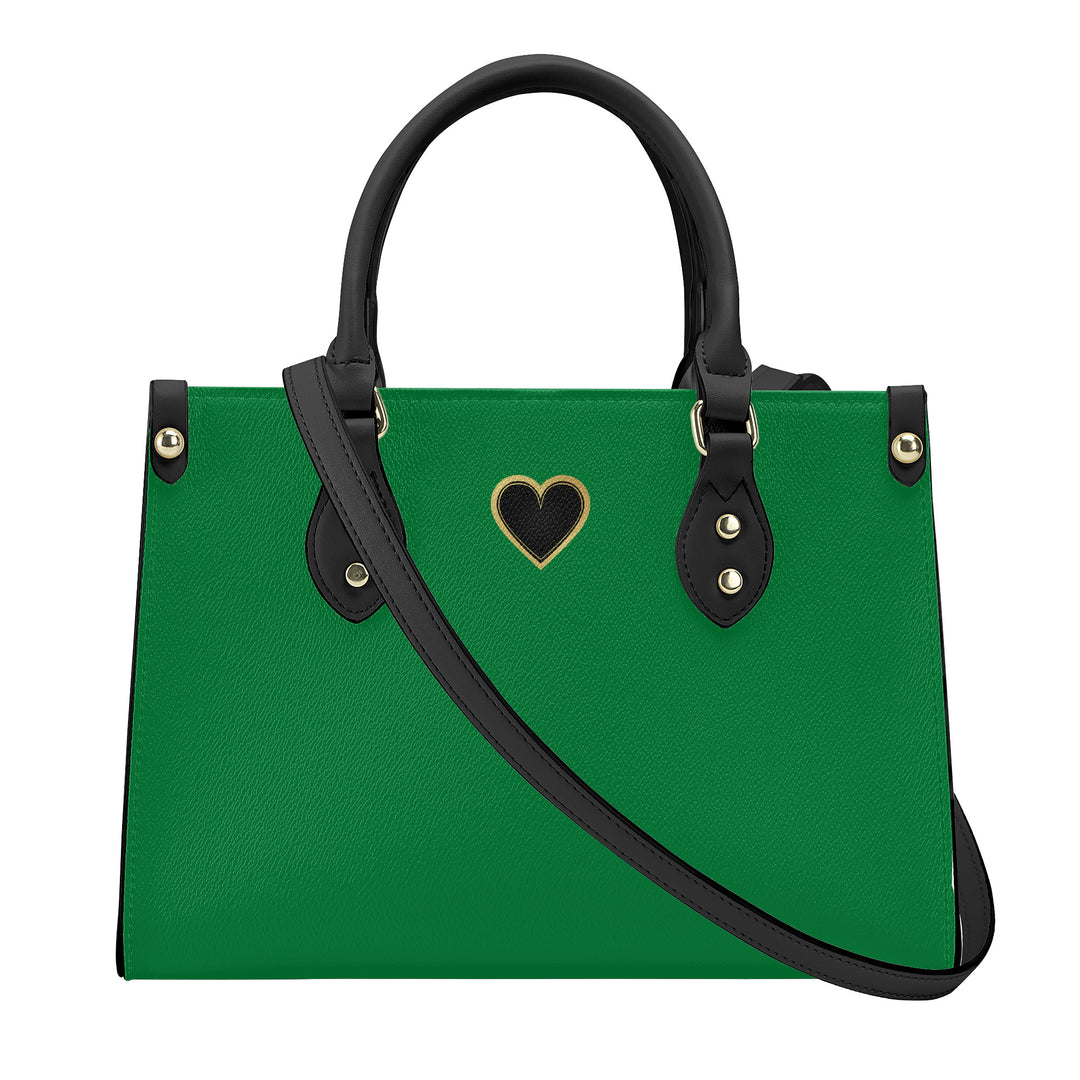 Ti Amo I love you - Exclusive Brand - Fun Green - Luxury Womens PU Tote Bag - Black Straps