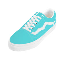 Load image into Gallery viewer, Ti Amo I love you - Exclusive Brand - Medium Turquoise Blue - Low Top Flat Sneaker
