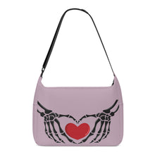 Load image into Gallery viewer, Ti Amo I love you - Exclusive Brand - Pansy Posy - Skeleton Heart Hands  -  Journey Computer Shoulder Bag
