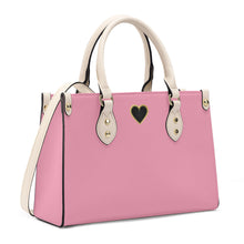 Load image into Gallery viewer, Ti Amo I love you - Exclusive Brand - Pastel Magenta - Luxury Womens PU Tote Bag - Cream Straps
