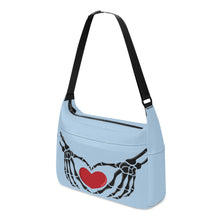 Load image into Gallery viewer, Ti Amo I love you - Exclusive Brand - Spindle - Skeleton Heart Hands  -  Journey Computer Shoulder Bag
